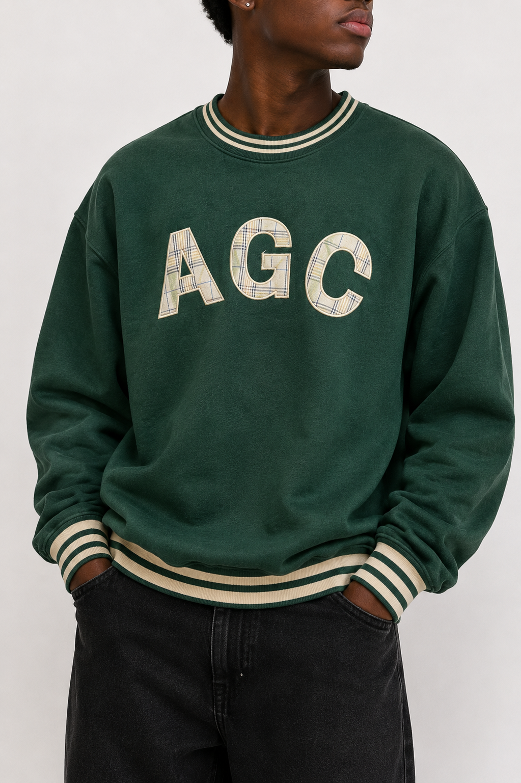 Vintage AGC Green Sweatshirt Y2K (M)