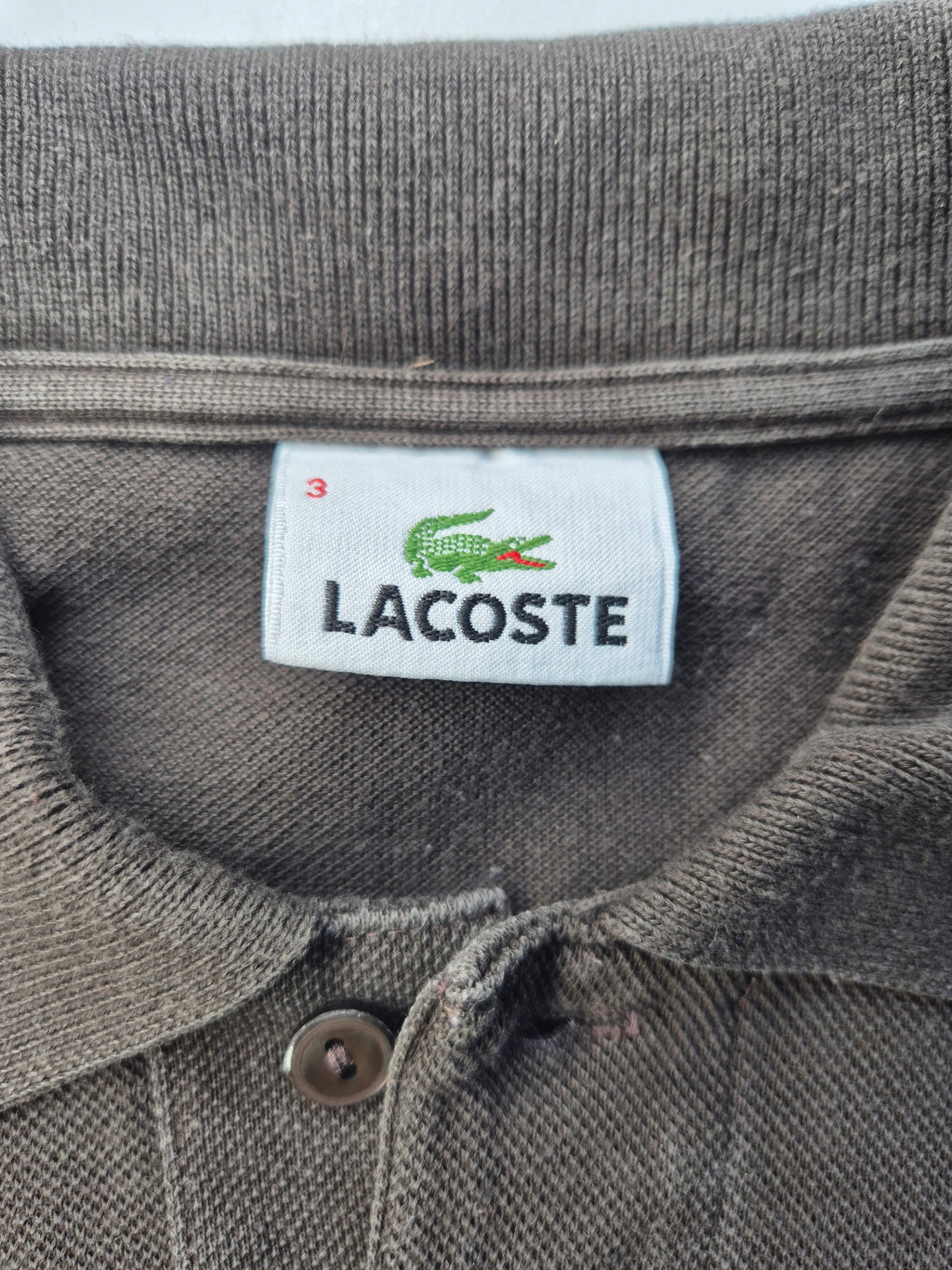 Lacoste Long Sleeve Polo Brown (S)