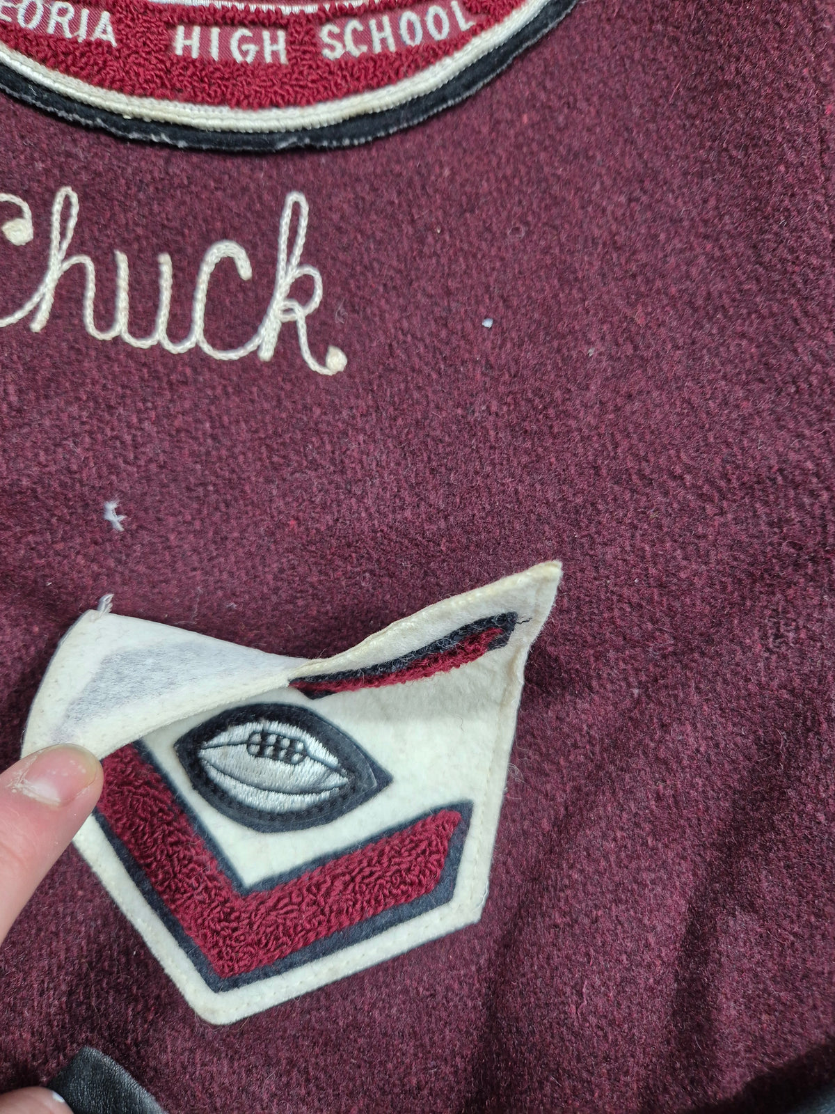 Vintage Kaye Bros Varsity Jacket (S) 80s College Lederärmel