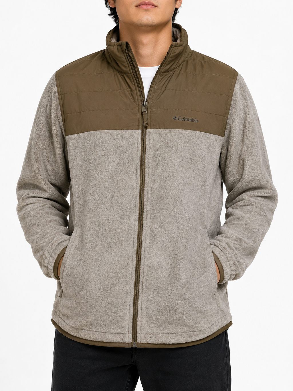 Columbia Fleece Jacket Beige Size (XL)