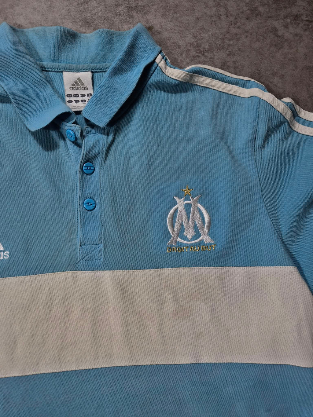 Adidas Marseille Polo Blau (L)