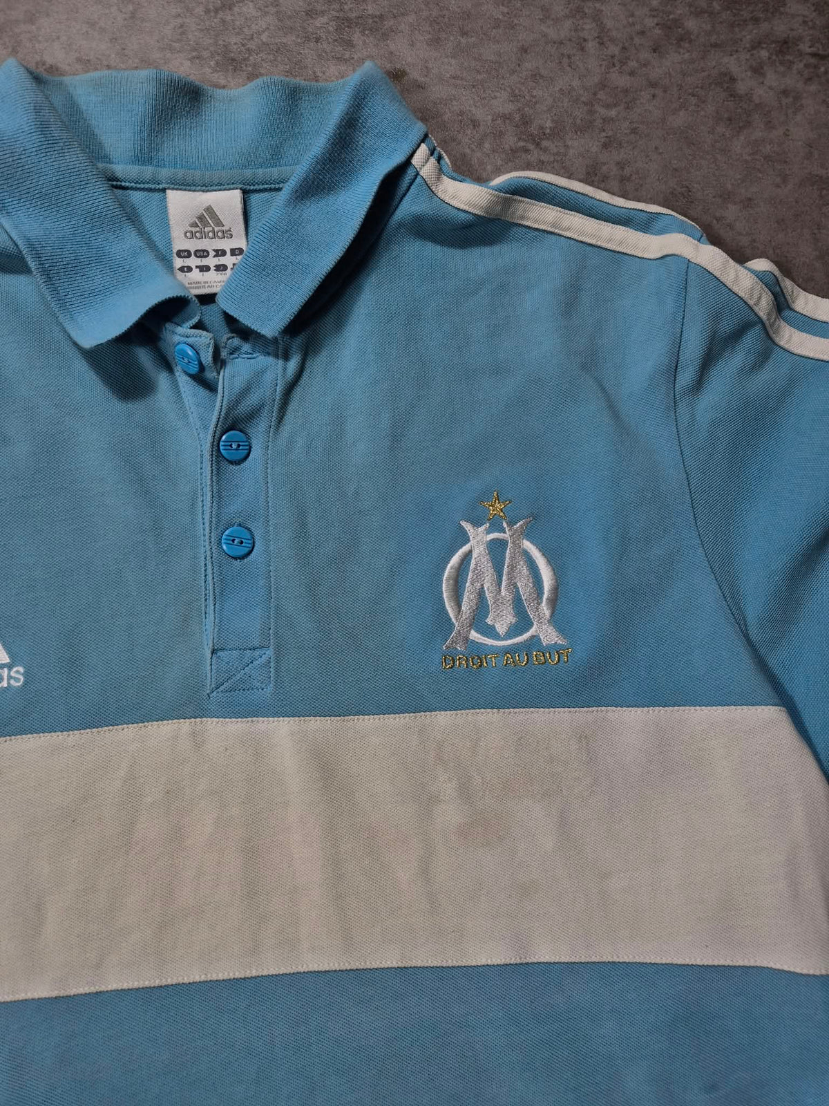 Adidas Marseille Polo Blau (L)
