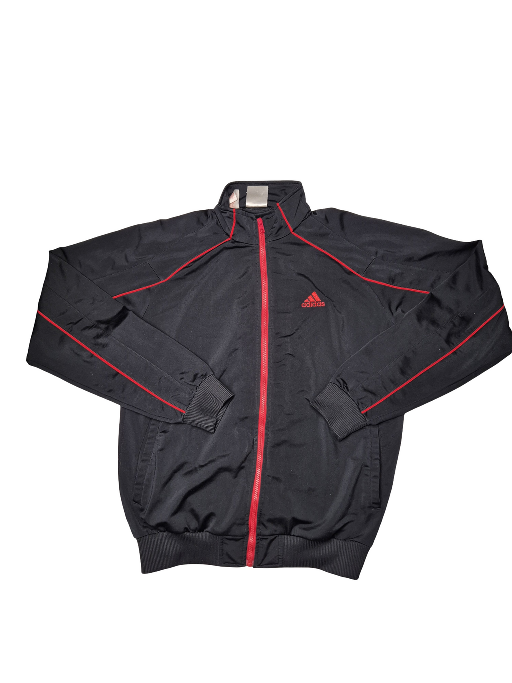 Adidas Track Jacket Black Red (L)