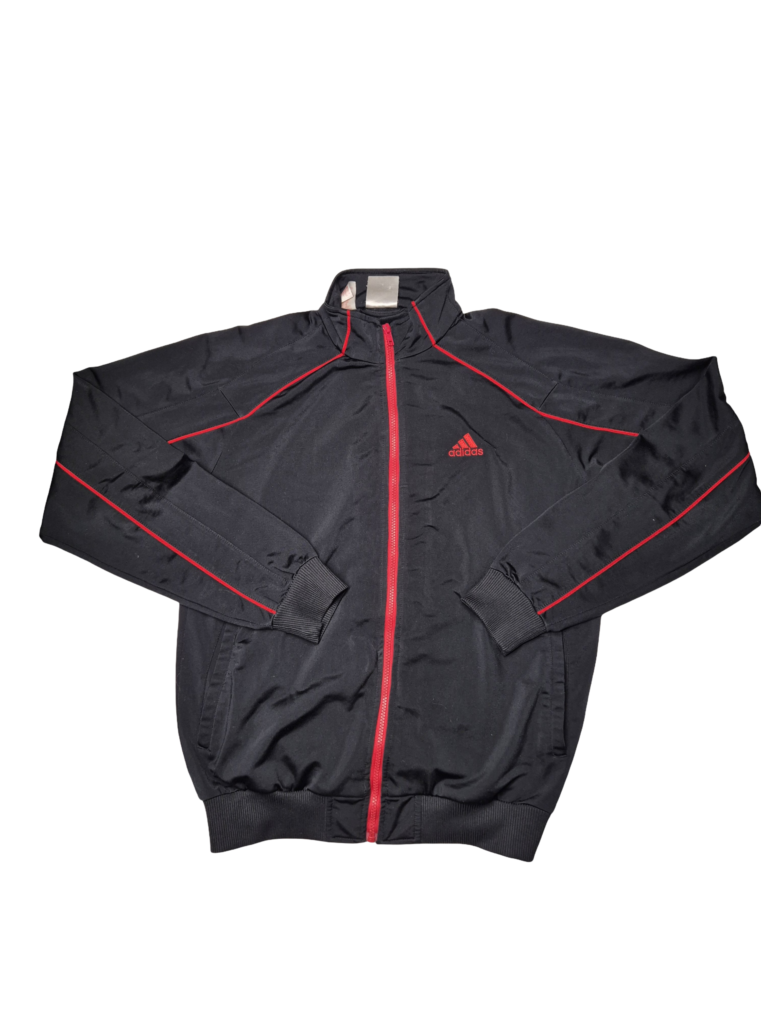 Adidas Track Jacket Black Red (L)