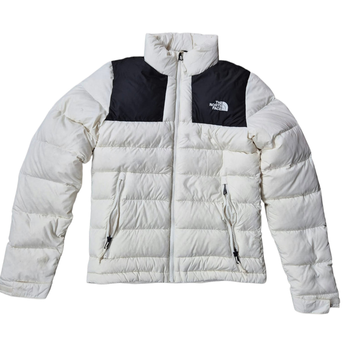 The North Face Puffer Jacke Weiß Schwarz (XS)