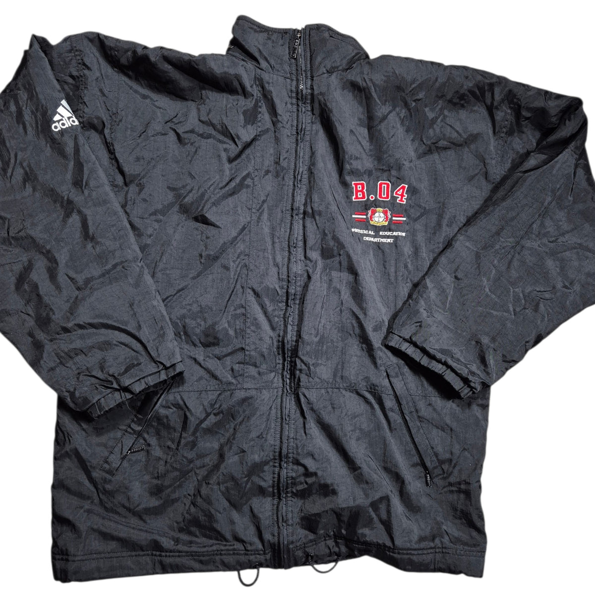 Adidas Bayer 04 Leverkusen Vintage Trainingsjacke (XL) Schwarz Retro 90s