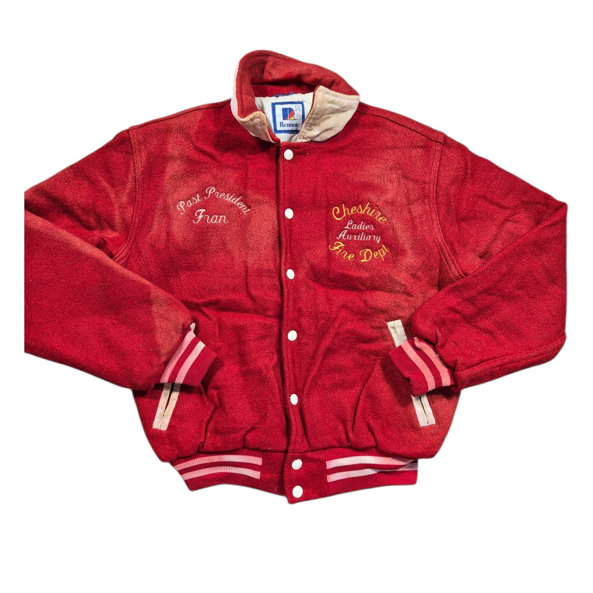 Vintage Rennoc Varsity Jacket  (S) 80s 90s Red College Jacket