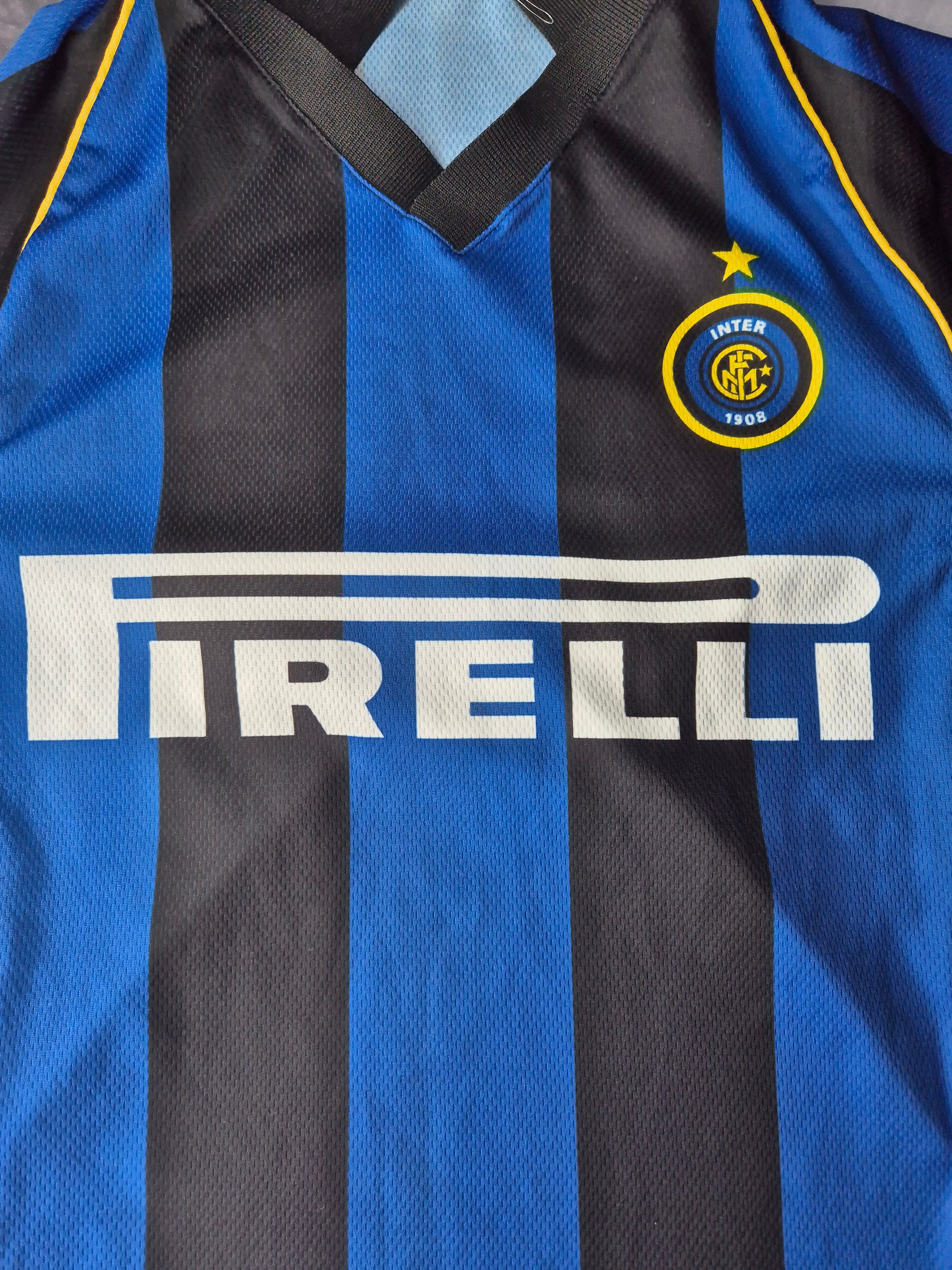 Vintage Inter Milan Seedorf 10 Pirelli Jersey Blue Black (M)