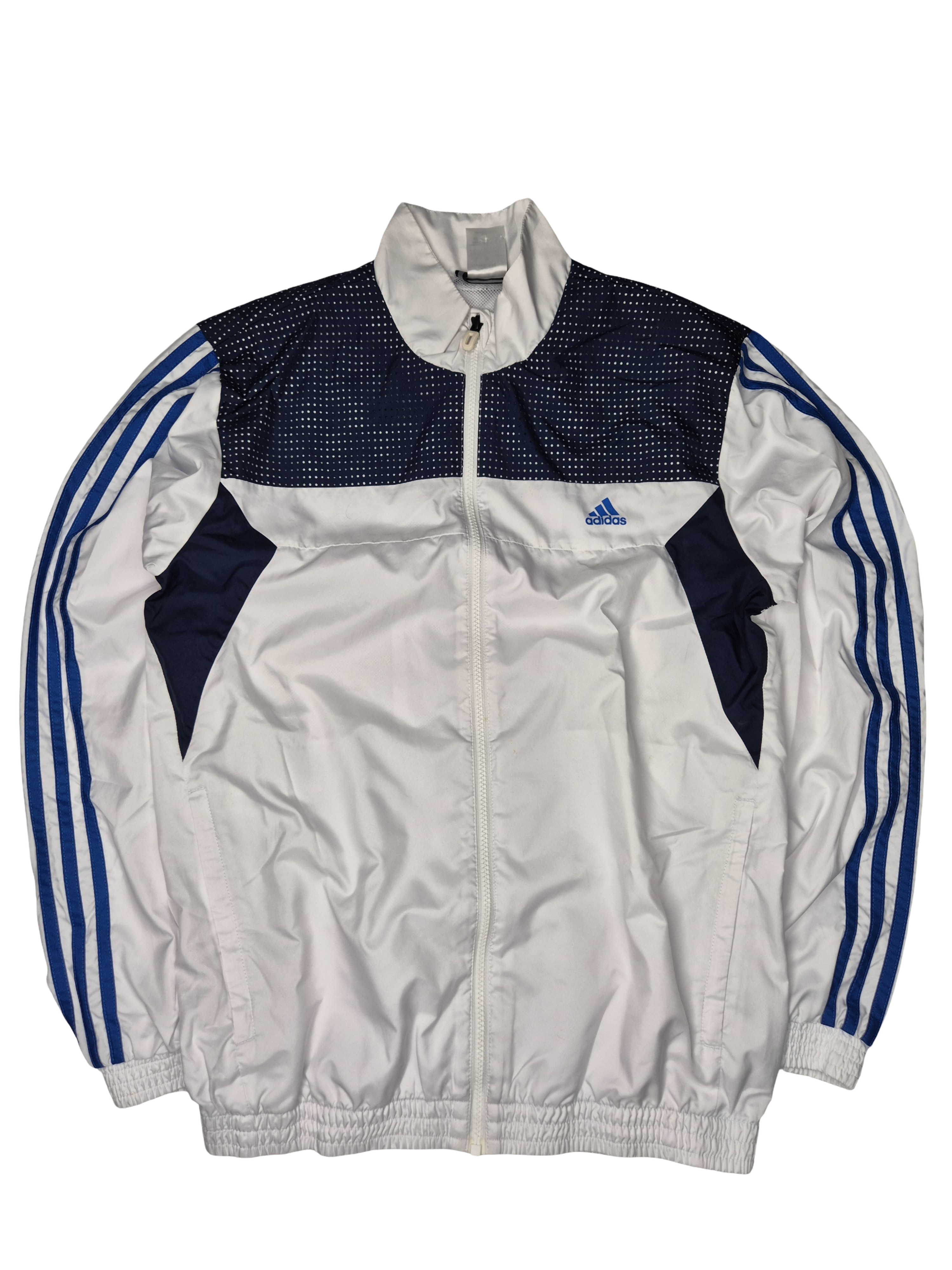 Adidas Vintage Track Jacket White Blue (S)
