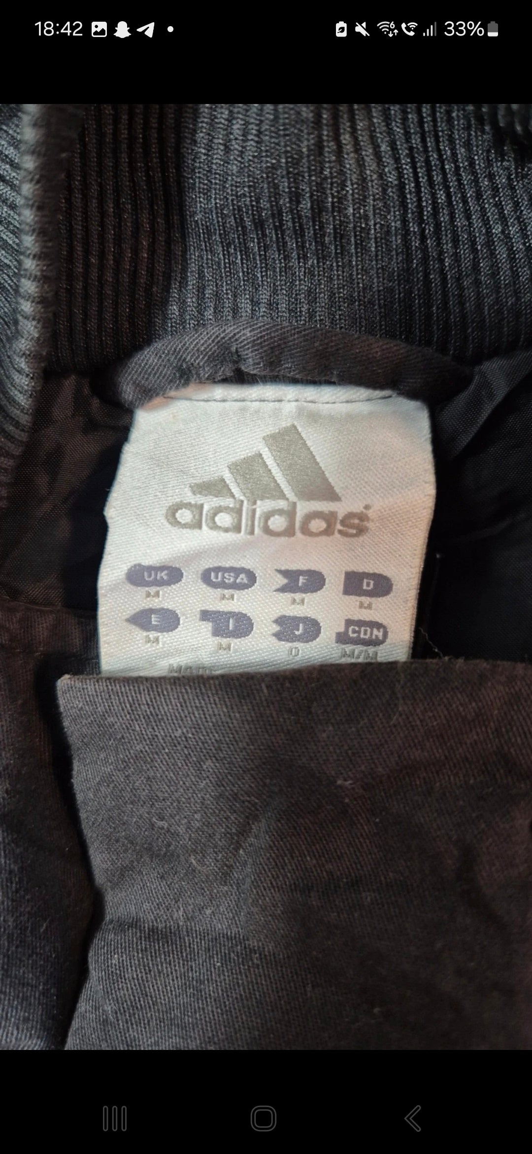 Adidas Real Madrid Vintage Jacket Black (M)