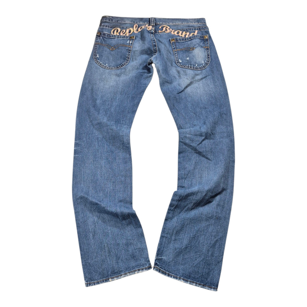 Replay Brand Bootcut Jeans Blue Y2K Flared (M)