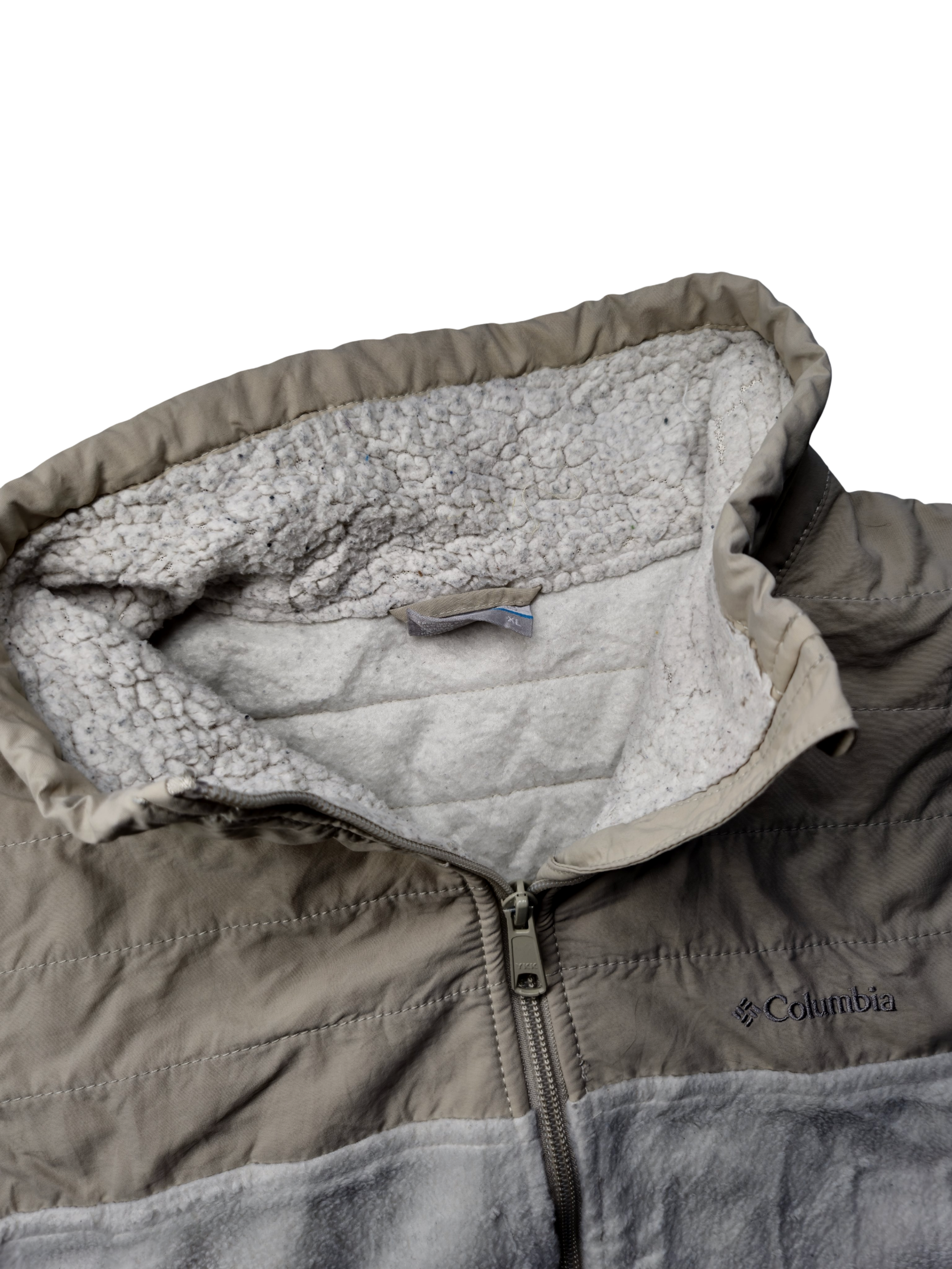 Columbia Fleece Jacket Beige Size (XL)