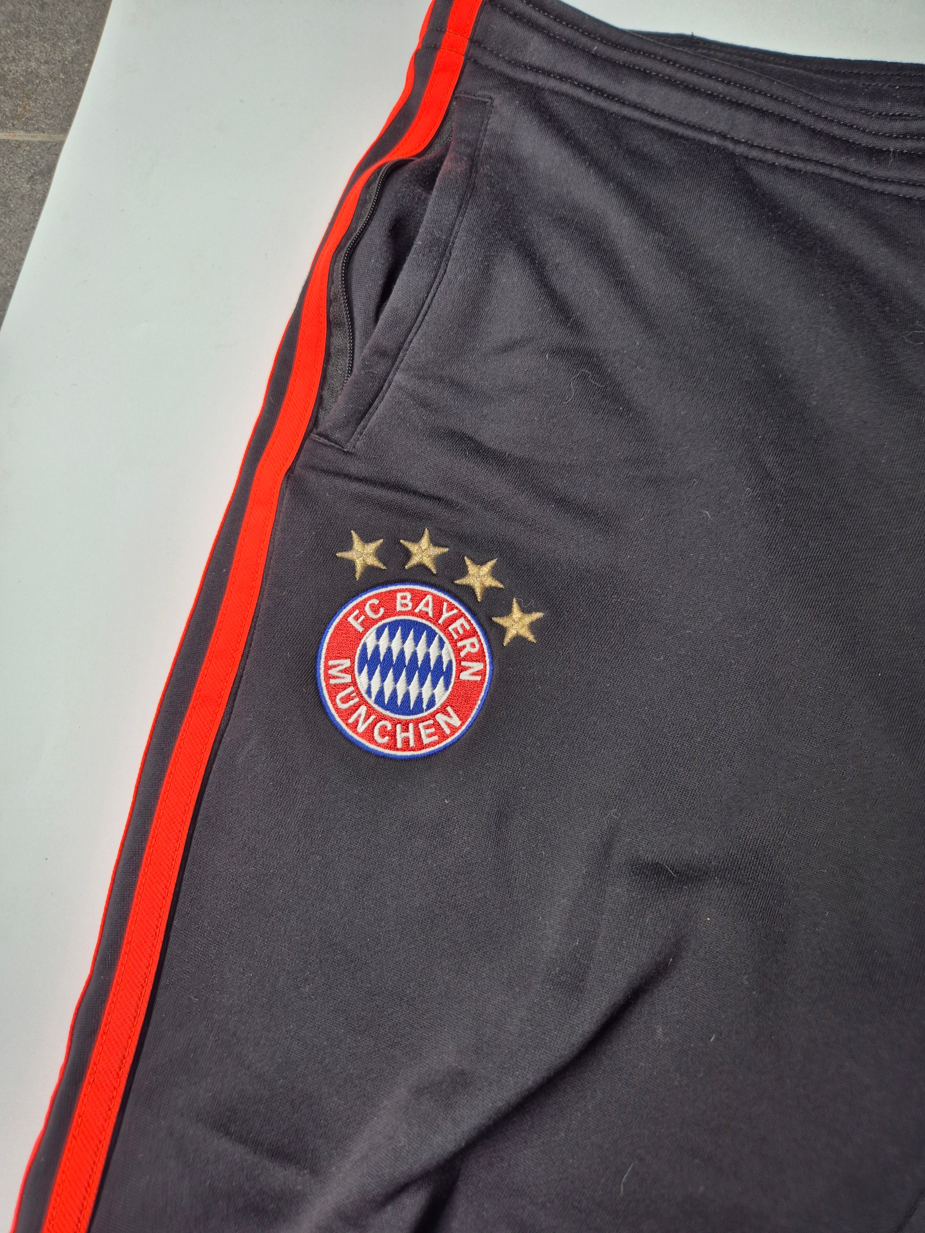 Adidas Bayern Track-Pants Black Orange (S)