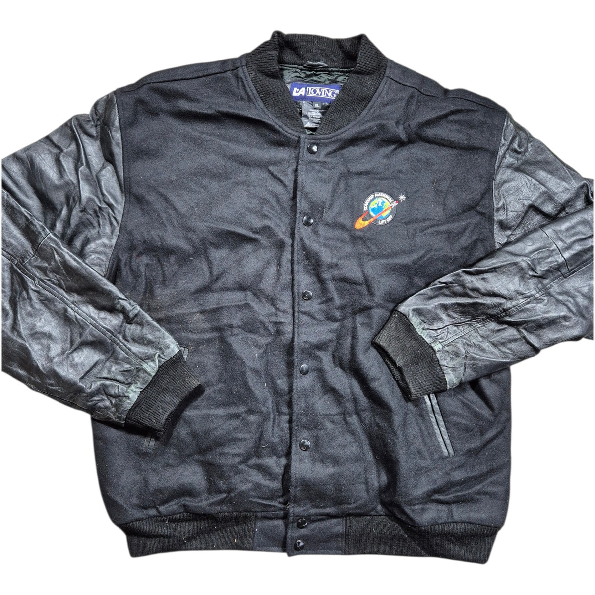 Vintage LA Loving Varsity XL Kunstleder Collegejacke 90s