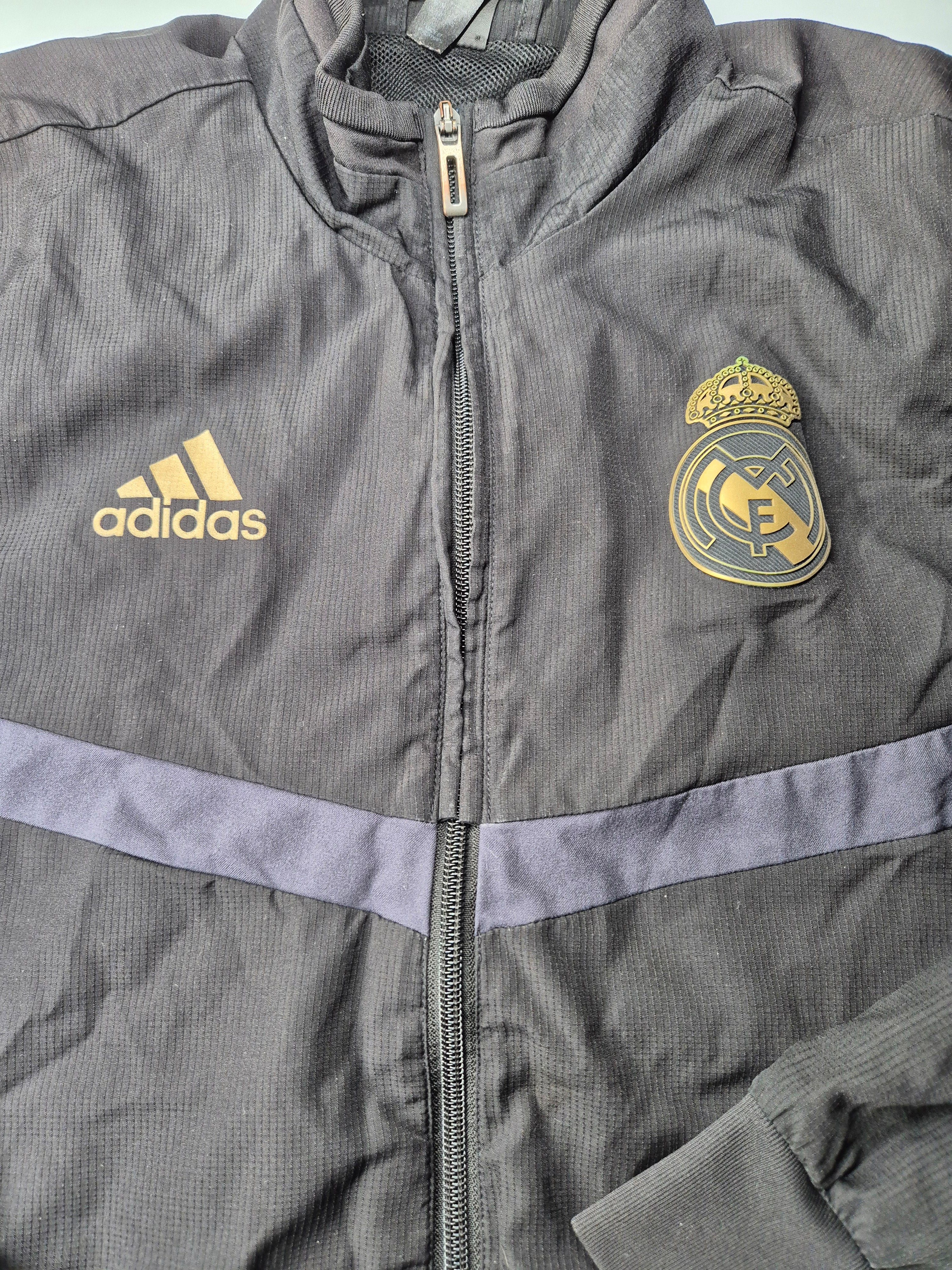 Adidas Real Madrid Track Jacket Black & Gold (XS)