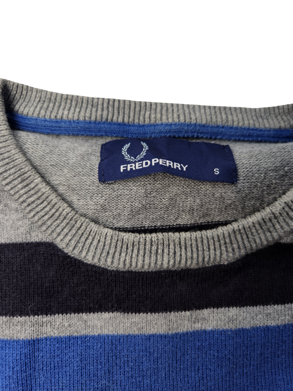 Fred Perry Sweater Grey Blue (S)