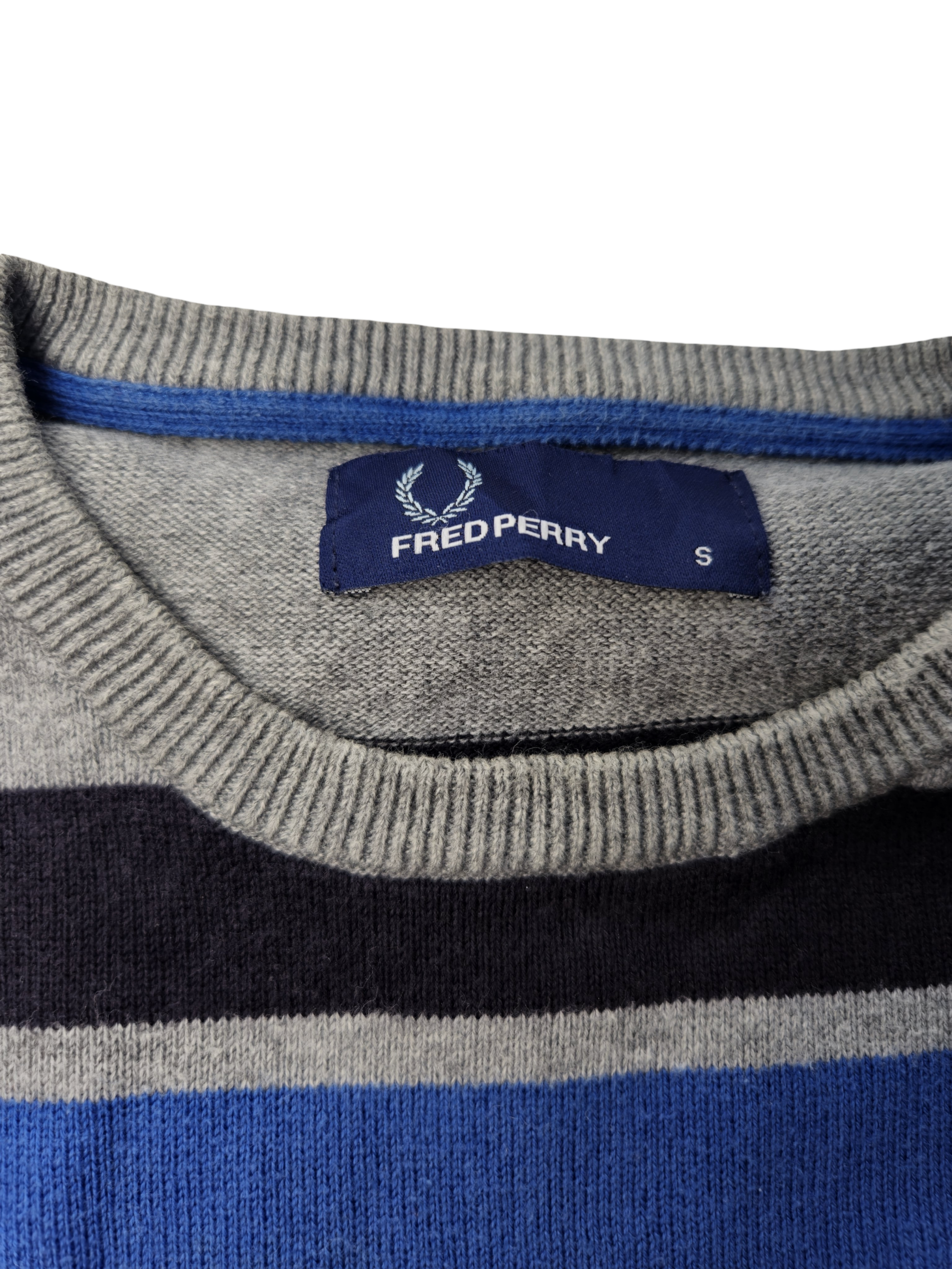 Fred Perry Sweater Grey Blue (S)