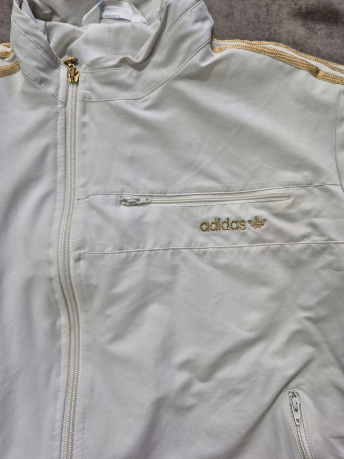 Adidas Originals Vintage Track Jacket Weiß Gold (D40)