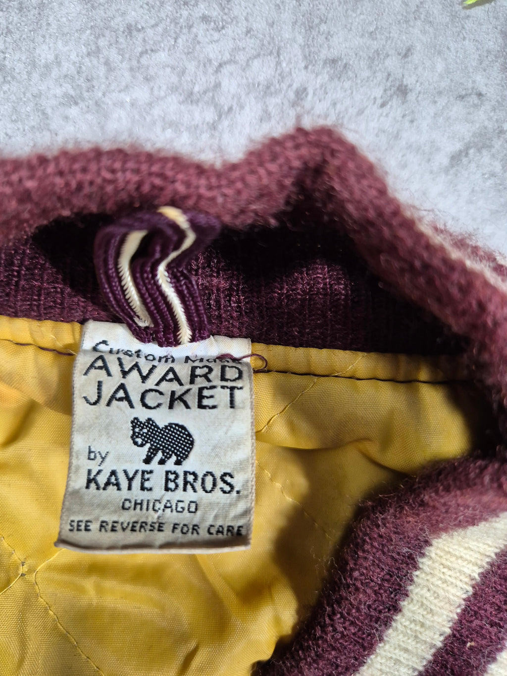 Vintage Kaye Bros Varsity Jacket (S) 80s College Lederärmel