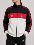 Adidas Track Jacket White Red Black (S)