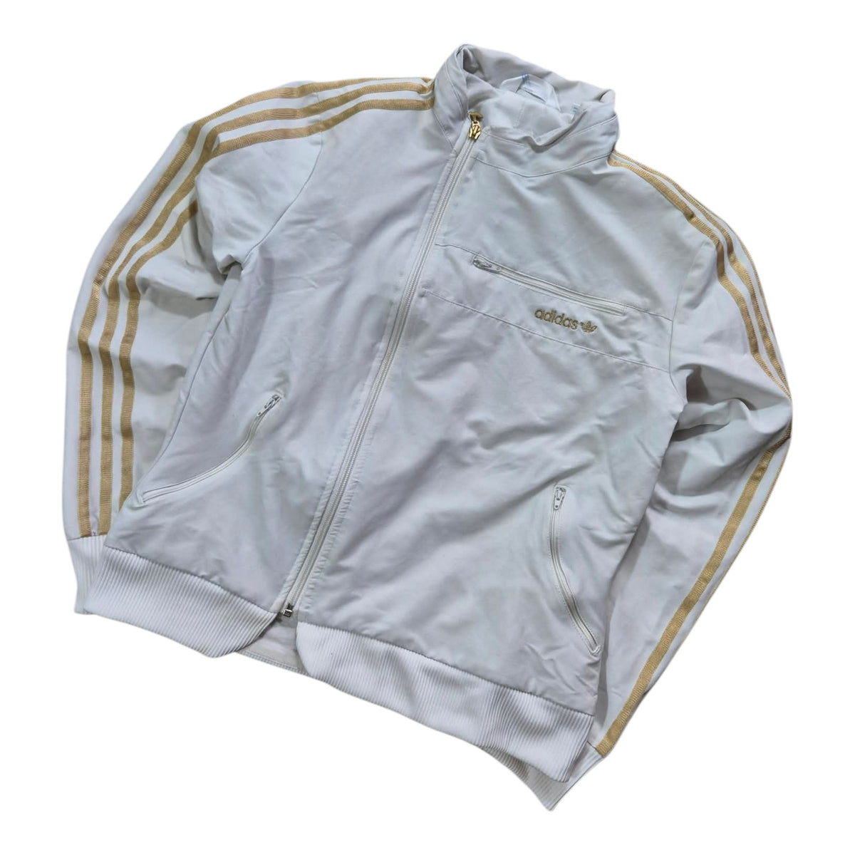Adidas Originals Vintage Track Jacket Weiß Gold (D40)
