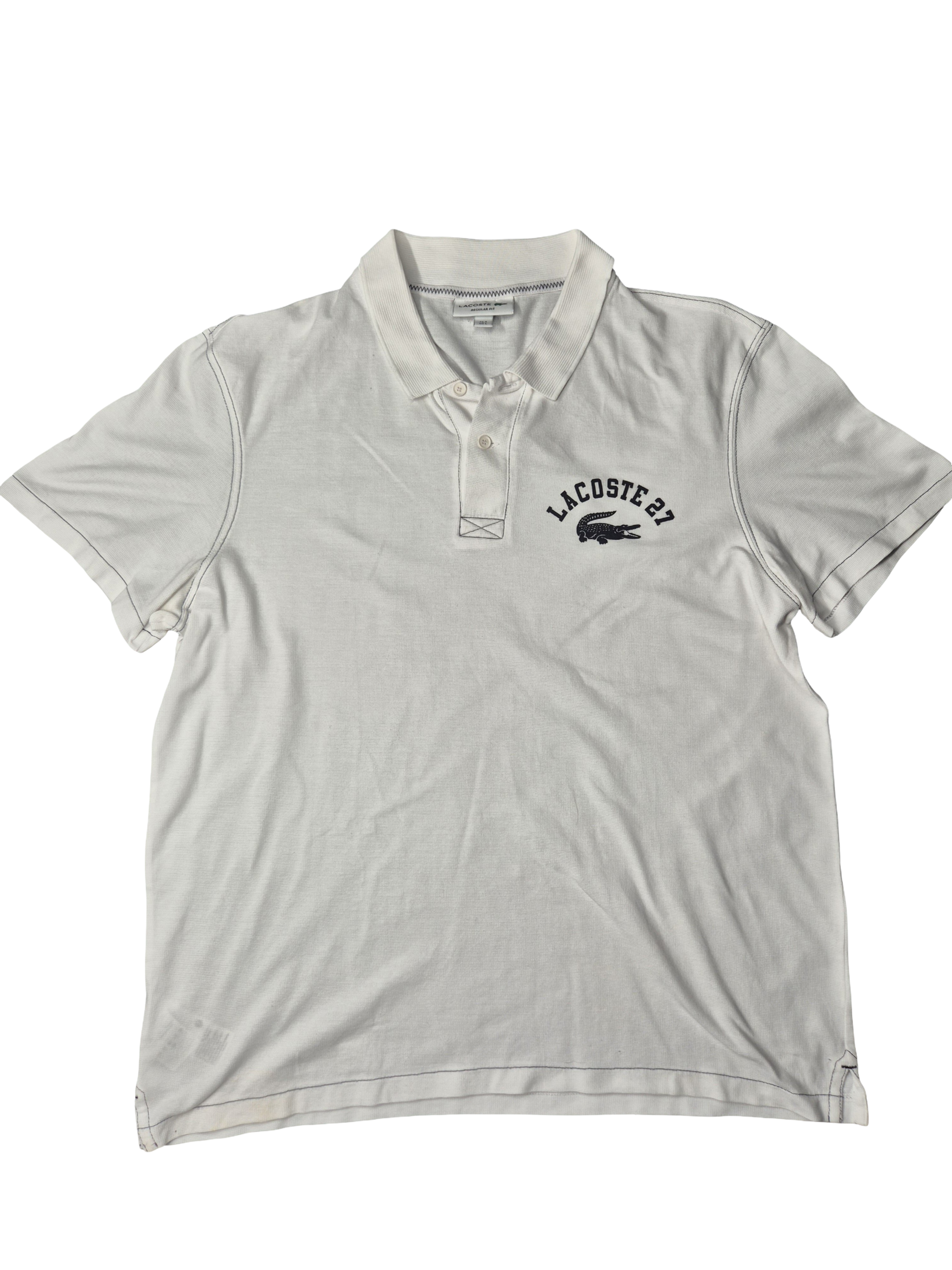 Lacoste Polo Shirt White Size (L)