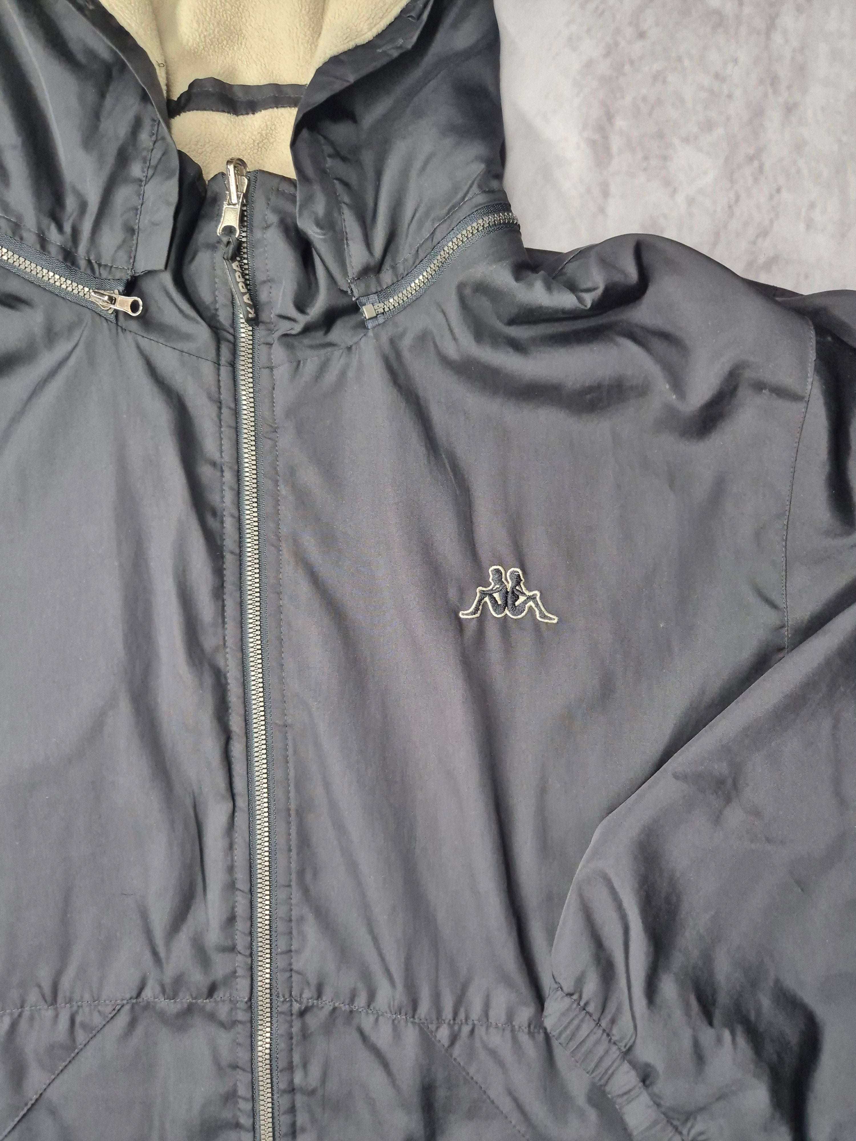 Vintage Kappa Windbreaker Jacket Black (L)
