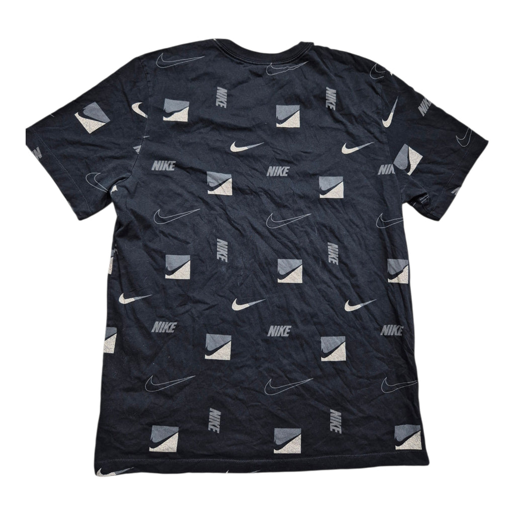 Nike The Nike Tee All Over Print T-Shirt Schwarz Grau (L)