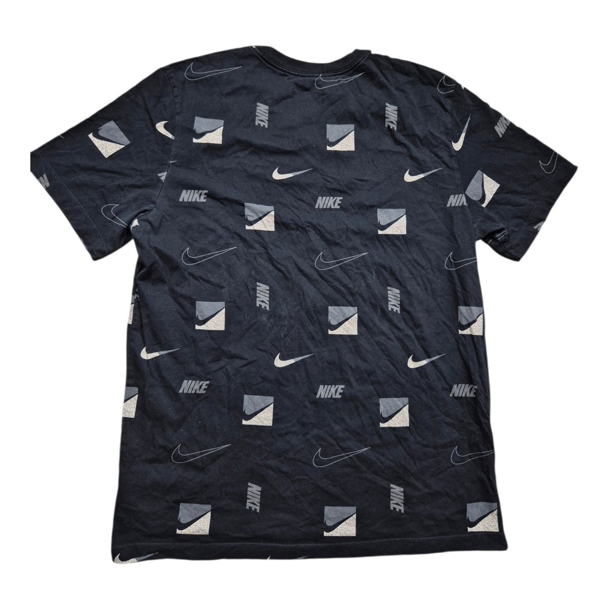 Nike The Nike Tee All Over Print T-Shirt Schwarz Grau (L)