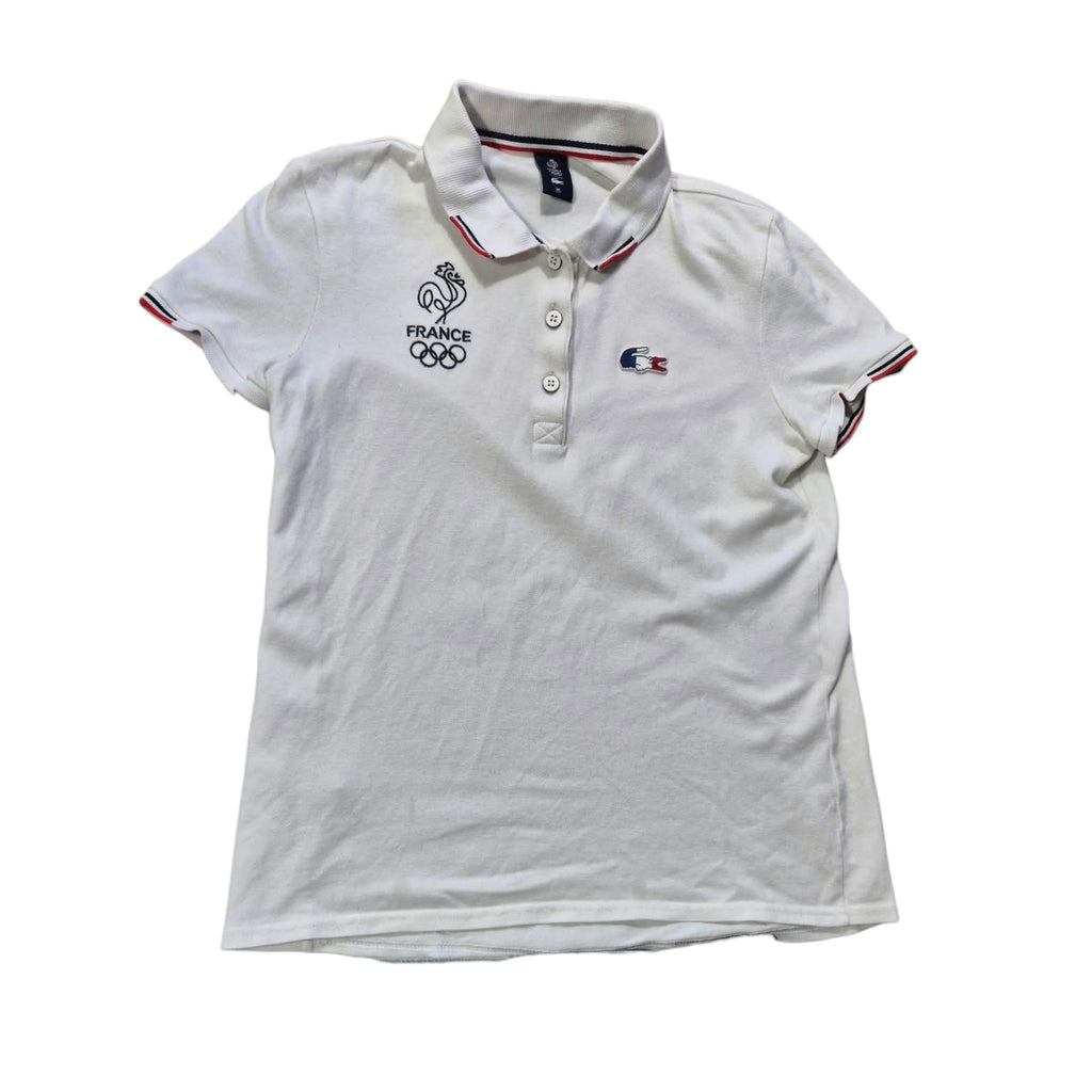 Lacoste France Olympic Polo Shirt Weiß Damen (S)