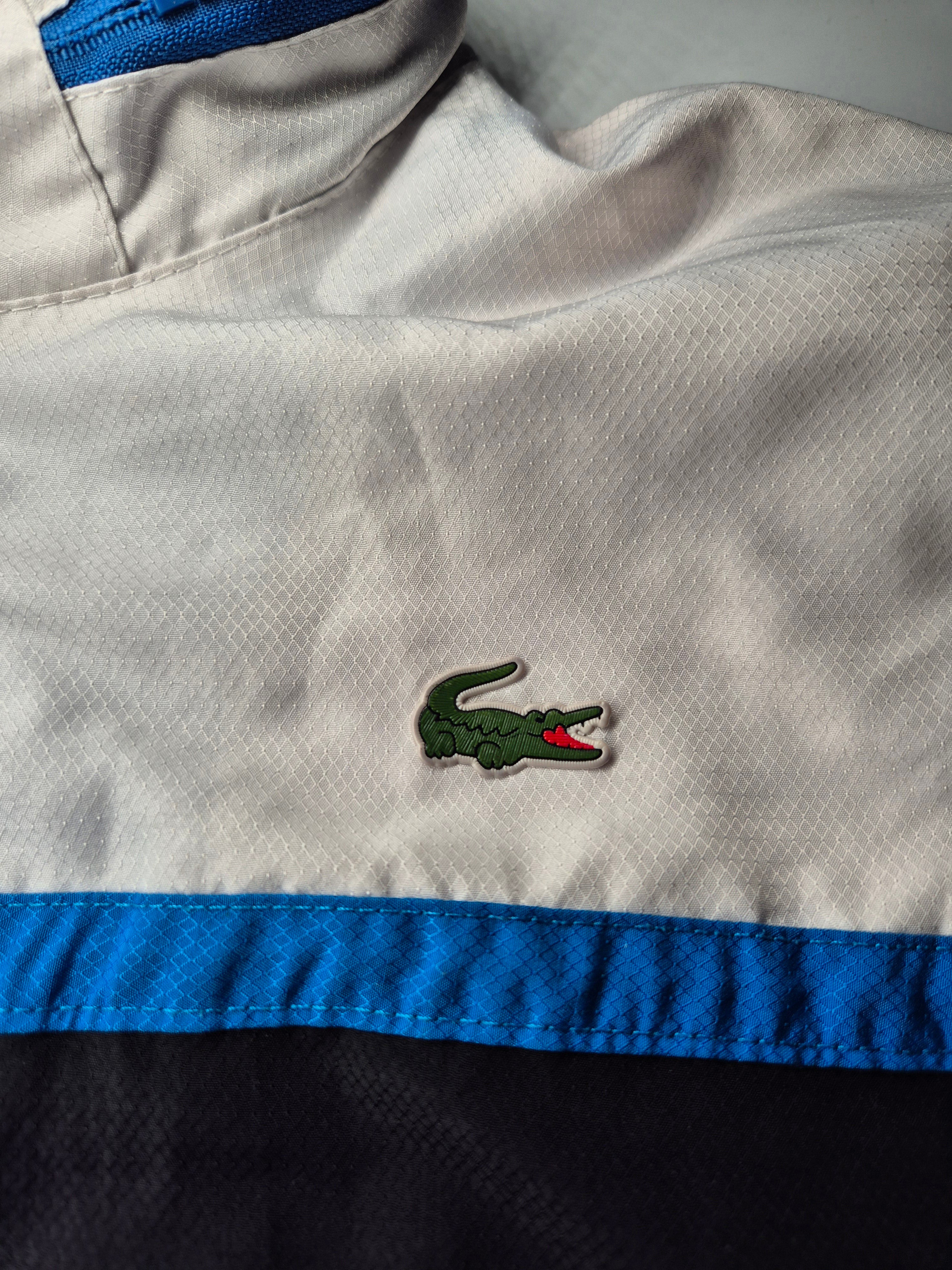 Lacoste Track Jacket Vintage White Blue Black (M)